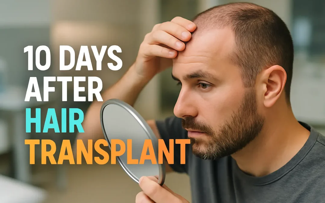 10 days after hair transplant